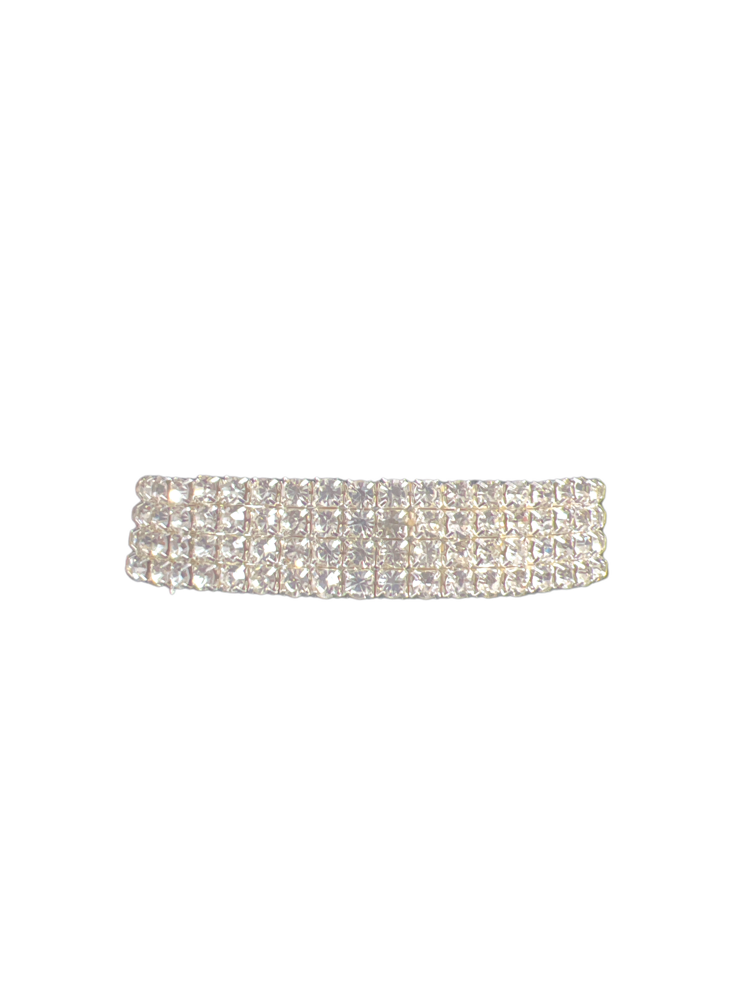 4 row clear rhinestone stretch bracelet